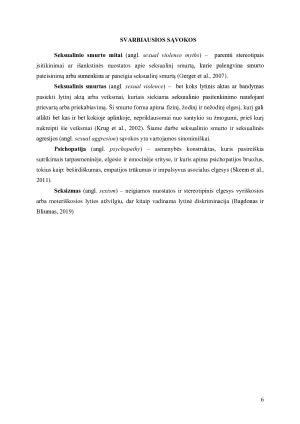 Studentų pritarimo seksualinio smurto mitams, seksualinio smurto patyrimo ir psichopatiškumo sąsajos. Paveikslėlis 6