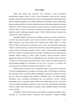 Studentų pritarimo seksualinio smurto mitams, seksualinio smurto patyrimo ir psichopatiškumo sąsajos. Paveikslėlis 7