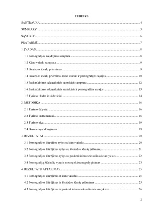Pornografijos žiūrėjimo ryšys su kūno vaizdu, išvaizdos idealų priėmimu bei pasitenkinimu seksualiniais santykiais. Paveikslėlis 2