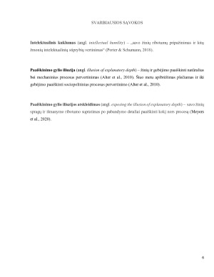 Jaunų suaugusiųjų supratimo, kad pervertino savo žinias, poveikis jų intelektualiniam kuklumui. Paveikslėlis 6