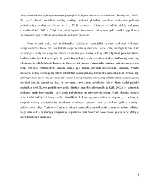 Jaunų suaugusiųjų supratimo, kad pervertino savo žinias, poveikis jų intelektualiniam kuklumui. Paveikslėlis 8