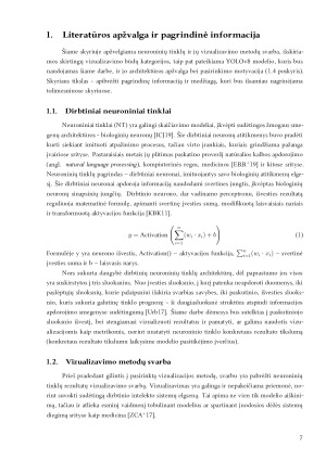 Konvoliucinių neuroninių tinklų rezultatų analizė remiantis vizualizacijos metodai. Paveikslėlis 7