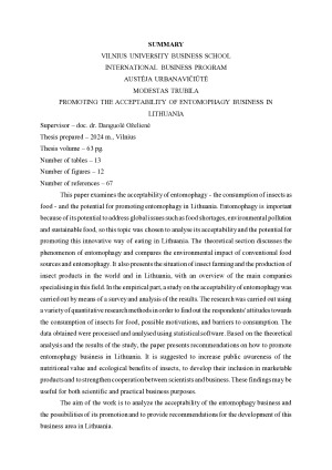 ENTOMOFAGIJOS VERSLO PRIIMTINUMO POPULIARINIMAS LIETUVOJE. Paveikslėlis 5