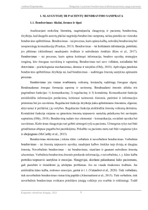 SLAUGYTOJO IR PACIENTO BENDRAVIMAS UŽTIKRINANT PACIENTŲ SAUGĄ STACIONARE. Paveikslėlis 9