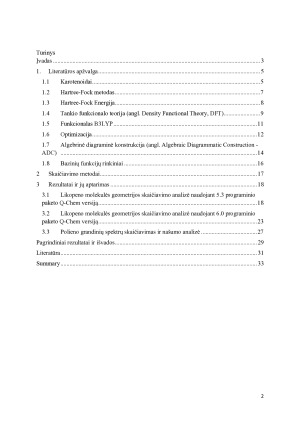 KVANTINĖS CHEMIJOS PAKETO QCHEM NAŠUMO ANALIZĖ KAROTENOIDŲ SUGERTIES SPEKTRŲ SKAIČIAVIMAMS. Paveikslėlis 2