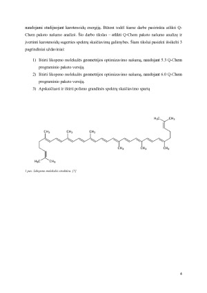 KVANTINĖS CHEMIJOS PAKETO QCHEM NAŠUMO ANALIZĖ KAROTENOIDŲ SUGERTIES SPEKTRŲ SKAIČIAVIMAMS. Paveikslėlis 4