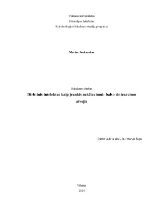 Dirbtinis intelektas kaip įrankis sukčiavimui balso sintezavimo atvejis