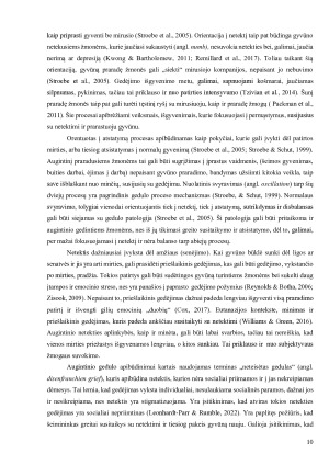 Jaunųjų suaugusiųjų naminio gyvūno netekties patyrimas. Paveikslėlis 10