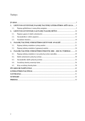 LIETUVOS GYVENTOJŲ PAJAMŲ ŠALTINIŲ STRUKTŪRA IR JOS POKYČIŲ ANALIZĖ 2002-2022 M.. Paveikslėlis 2