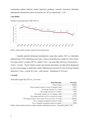 LIETUVOS GYVENTOJŲ PAJAMŲ ŠALTINIŲ STRUKTŪRA IR JOS POKYČIŲ ANALIZĖ 2002-2022 M.. Paveikslėlis 6