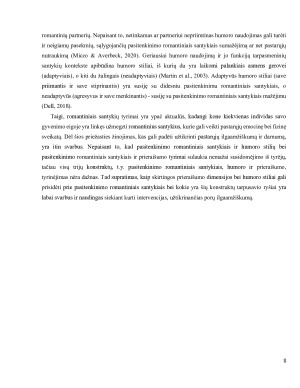 Jaunų suaugusiųjų prieraišumo dimensijų ir humoro stilių reikšmė pasitenkinimui romantiniais santykiais. Paveikslėlis 8