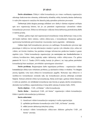 Vidinės komunikacijos tobulinimo sprendimai UAB Ad Limina įmonėje. Paveikslėlis 3