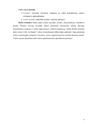 Vidinės komunikacijos tobulinimo sprendimai UAB Ad Limina įmonėje. Paveikslėlis 4