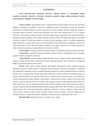 SLAUGYTOJŲ LYDERYSTĖS VAIDMENYS DIRBANT SU ONKOLOGINĖMIS LIGOMIS SERGANČIAIS PACIENTAIS STIPRYBĖS IR RIBOTUMAI. Paveikslėlis 2