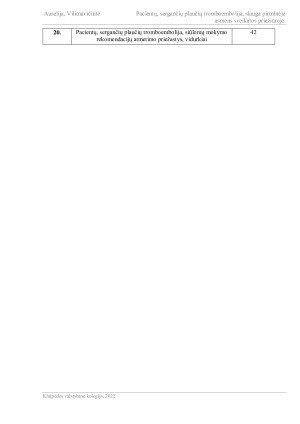 PACIENTŲ, SERGANČIŲ PLAUČIŲ TROMBOEMBOLIJA, SLAUGA PIRMINĖJE ASMENS SVEIKATOS PRIEŽIŪROJE.. Paveikslėlis 6