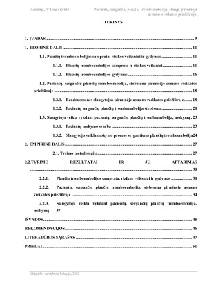 PACIENTŲ, SERGANČIŲ PLAUČIŲ TROMBOEMBOLIJA, SLAUGA PIRMINĖJE ASMENS SVEIKATOS PRIEŽIŪROJE.. Paveikslėlis 8