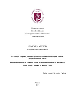 Gyventojų saugumo jausmo ir jaunuolių delinkventinio elgesio sąsajos - Naujosios Vilnios atvejis