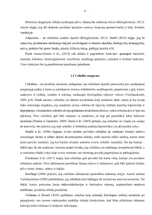 KŪNO APIMTIS KOREGUOJANČIŲ ĮVYNIOJIMŲ POVEIKIS CELIULITUI. Paveikslėlis 8