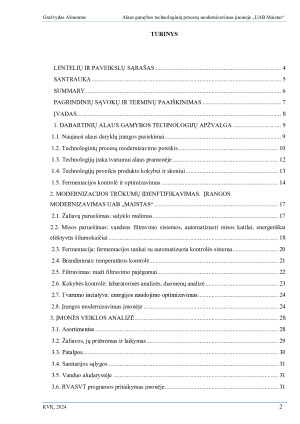 ALAUS GAMYBOS TECHNOLOGINIŲ PROCESŲ MODERNIZAVIMAS ĮMONĖJE UAB „MAISTAS“. Paveikslėlis 2