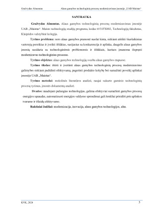 ALAUS GAMYBOS TECHNOLOGINIŲ PROCESŲ MODERNIZAVIMAS ĮMONĖJE UAB „MAISTAS“. Paveikslėlis 5