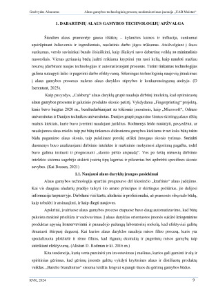 ALAUS GAMYBOS TECHNOLOGINIŲ PROCESŲ MODERNIZAVIMAS ĮMONĖJE UAB „MAISTAS“. Paveikslėlis 9