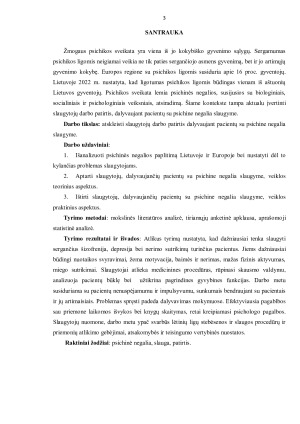 SLAUGYTOJŲ DARBO PATIRTYS DALYVAUJANT PACIENTŲ SU PSICHINE NEGALIA SLAUGYME. Paveikslėlis 3