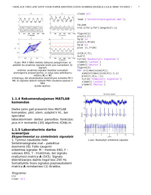 Vaisiaus EKG atskyrimas nuo motinos EKG, panaudojant „aklojo“ susimaišiusių signalų atskyrimo metodus. Paveikslėlis 7