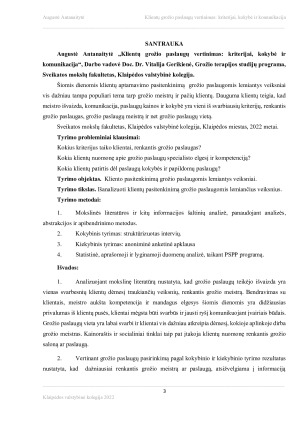 KLIENTŲ GROŽIO PASLAUGŲ VERTINIMAS - KRITERIJAI, KOKYBĖ IR KOMUNIKACIJA. Paveikslėlis 3