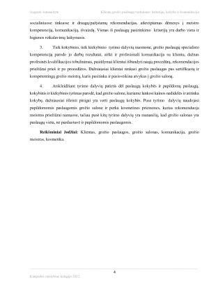 KLIENTŲ GROŽIO PASLAUGŲ VERTINIMAS - KRITERIJAI, KOKYBĖ IR KOMUNIKACIJA. Paveikslėlis 4