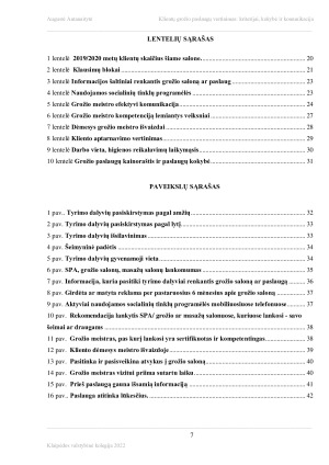 KLIENTŲ GROŽIO PASLAUGŲ VERTINIMAS - KRITERIJAI, KOKYBĖ IR KOMUNIKACIJA. Paveikslėlis 7