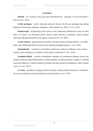 KLIENTŲ GROŽIO PASLAUGŲ VERTINIMAS - KRITERIJAI, KOKYBĖ IR KOMUNIKACIJA. Paveikslėlis 9