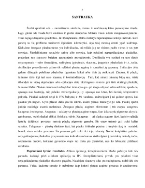 PAŽASTŲ SRITIES PLAUKUOTUMO ŠALINIMAS APARATINĖMIS PROCEDŪROMIS. Paveikslėlis 3