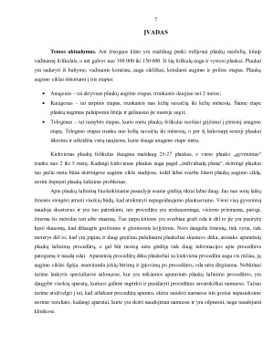 PAŽASTŲ SRITIES PLAUKUOTUMO ŠALINIMAS APARATINĖMIS PROCEDŪROMIS. Paveikslėlis 7