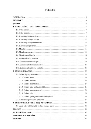 ŽAKE MASAŽO POVEIKIS ODAI SU IŠREIKŠTA RIEBALINIŲ LIAUKŲ HIPERFUNKCIJA. Paveikslėlis 2