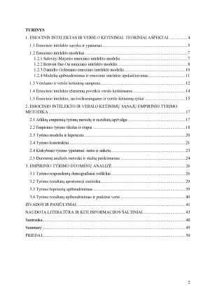 EMOCINIO INTELEKTO IR VERSLO KETINIMŲ SĄSAJOS. Paveikslėlis 2