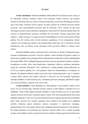 EMOCINIO INTELEKTO IR VERSLO KETINIMŲ SĄSAJOS. Paveikslėlis 3