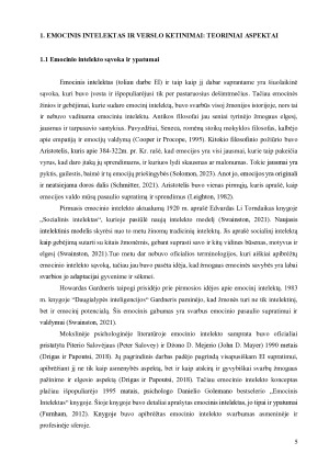 EMOCINIO INTELEKTO IR VERSLO KETINIMŲ SĄSAJOS. Paveikslėlis 5