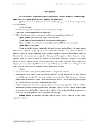 PAGIMDŽIUSIŲ MOTERŲ SLAUGOS POREIKIAI NAMUOSE. Paveikslėlis 2