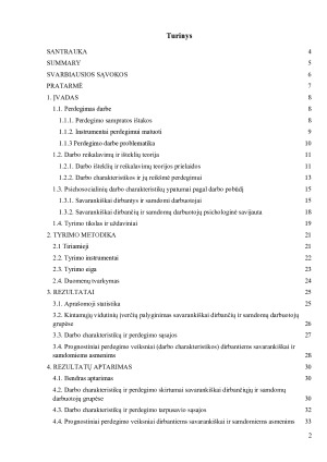 Savarankiškai dirbančių ir samdomų darbuotojų darbo charakteristikų ir perdegimo sąsajos. Paveikslėlis 2
