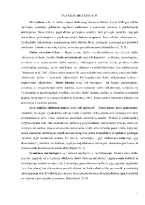 Savarankiškai dirbančių ir samdomų darbuotojų darbo charakteristikų ir perdegimo sąsajos. Paveikslėlis 6