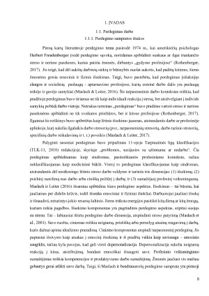 Savarankiškai dirbančių ir samdomų darbuotojų darbo charakteristikų ir perdegimo sąsajos. Paveikslėlis 8