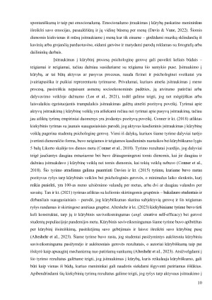 Eksternalizacijos ir įsitraukimo į meną ryšys kokybinis tyrimas apie menininkų psichologinę gerovę. Paveikslėlis 10