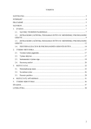 Eksternalizacijos ir įsitraukimo į meną ryšys kokybinis tyrimas apie menininkų psichologinę gerovę. Paveikslėlis 2