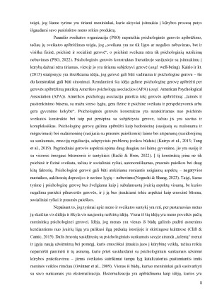 Eksternalizacijos ir įsitraukimo į meną ryšys kokybinis tyrimas apie menininkų psichologinę gerovę. Paveikslėlis 8