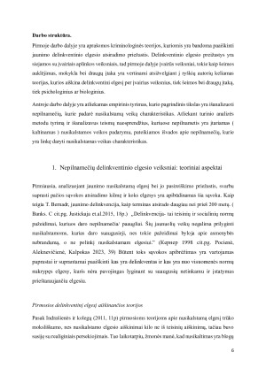 Nepilnamečių nusikalstamų veikų tendencijos ir kriminologinės charakteristikos. Paveikslėlis 6