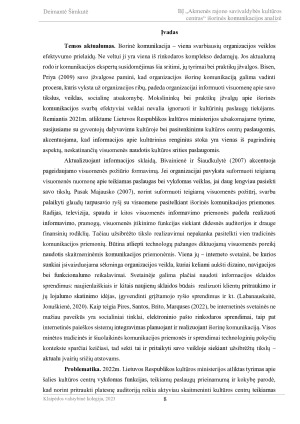 BĮ „AKMENĖS RAJONO SAVIVALDYBĖS KULTŪROS CENTRAS“ IŠORINĖS KOMUNIKACIJOS ANALIZĖ. Paveikslėlis 8