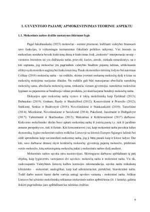 GYVENTOJO MOKESTINĖS NAŠTOS ANALIZĖ IR VERTINIMAS. Paveikslėlis 9