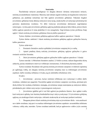 Įsivertinimas kalbos ugdymo pamokose I-oje klasėje. Paveikslėlis 3