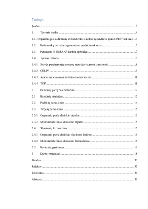 ORGANINIŲ LAUKO TRANZISTORIŲ PENTACENO PAGRINDU CHARAKTERISTIKŲ TYRIMAS. Paveikslėlis 2