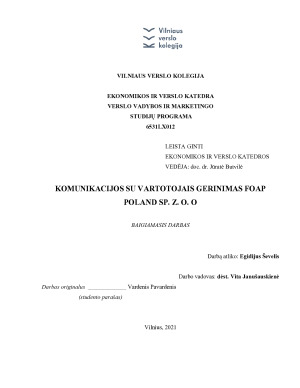 KOMUNIKACIJOS SU VARTOTOJAIS GERINIMAS FOAP POLAND SP. Z. O. O